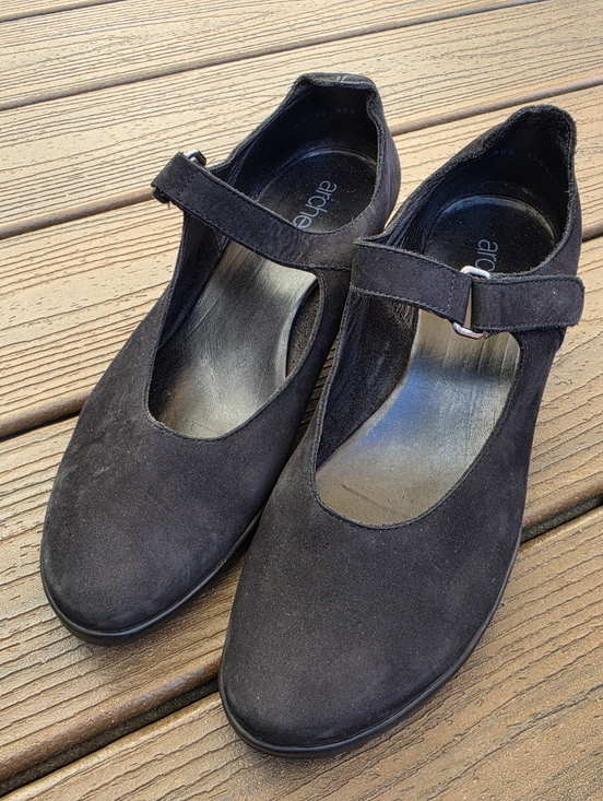 Arche Shoes - Arche Black Mary Jane - Paroha model in Noir Nubuck Size 40 Made In France